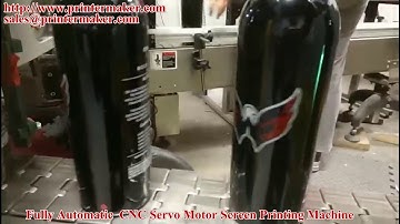Glass Bottle 4 Colors Fully Automatic CNC Servo Motor Screen Printing Machine