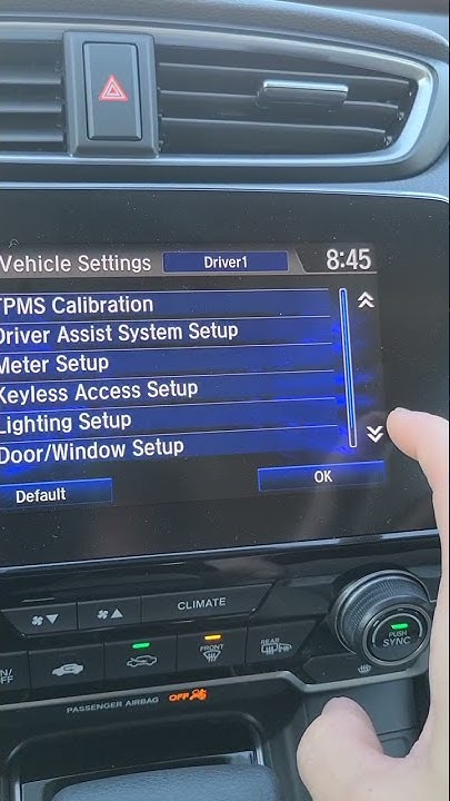 2018 Honda CRV Oil life reset / Maintenance Reminder - YouTube