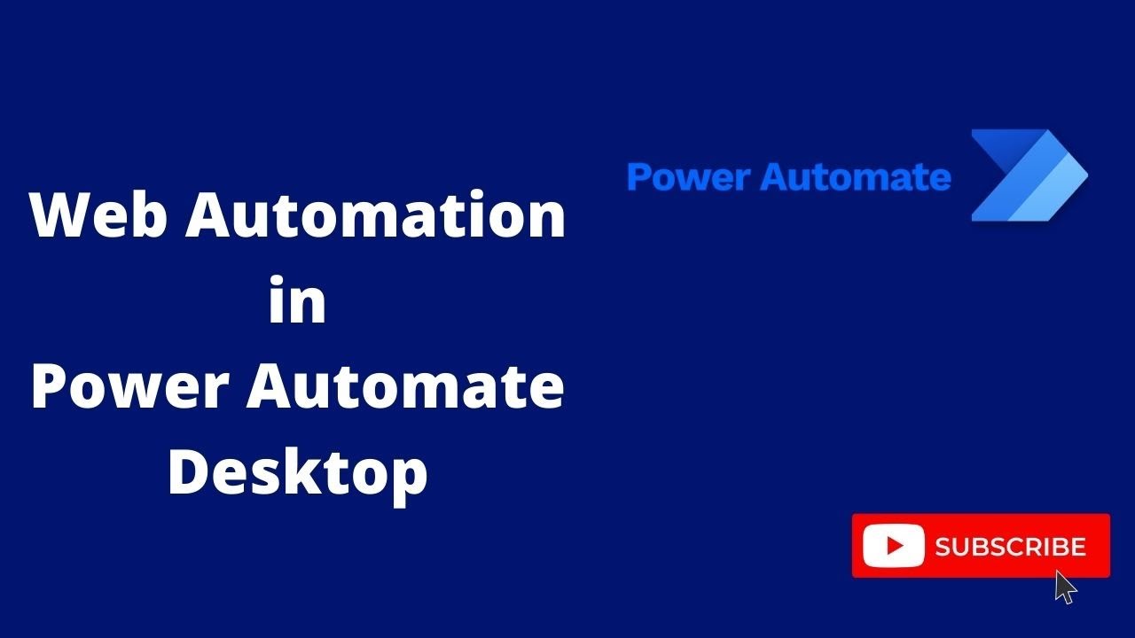 Web Automation In Power Automate Desktop - YouTube
