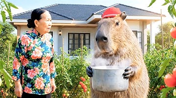 Capy giúp bà diệt sâu vườn cà chua và cái kết #capybara #vuive #giaitri
