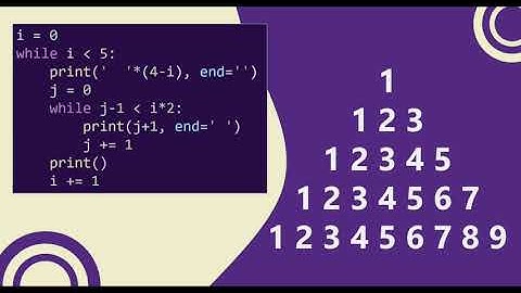30 Number Triangle/Pyramid Pattern without any pre-defined method using while loop in Python