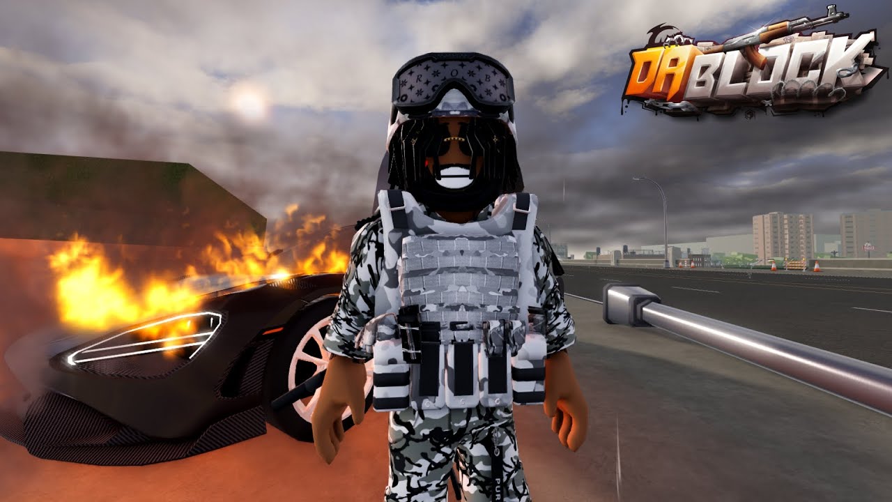 Sliding 4 von on the way to Rob Bank! in @dablockrbx Da Block on Roblox 