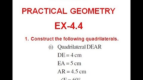NCERT Solution CLASS-8 CHAPTER-4 PRACTICAL GEOMETRY  Ex-4.4 Q1 part 1 @bhullar