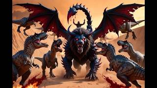 Rex Army DESTROYS Alpha Manticore Boss Fight (No Flyers) | ARK Survival Ascended
