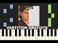 L&#39;AZIZA, Daniel Balavoine, 1985, Piano tutorial avec Partition Gratuite (pdf)