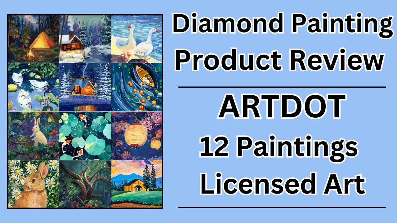 12 Diamond Painting Unboxing - Haul - ARTDOT Product Review  - Diamond Art - Budget Friendly Crafts