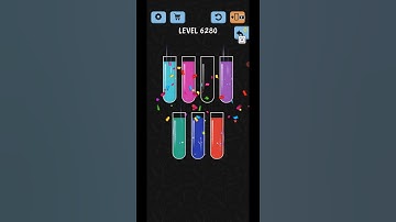 Water Color Sort Level 6280 Gameplay Solution