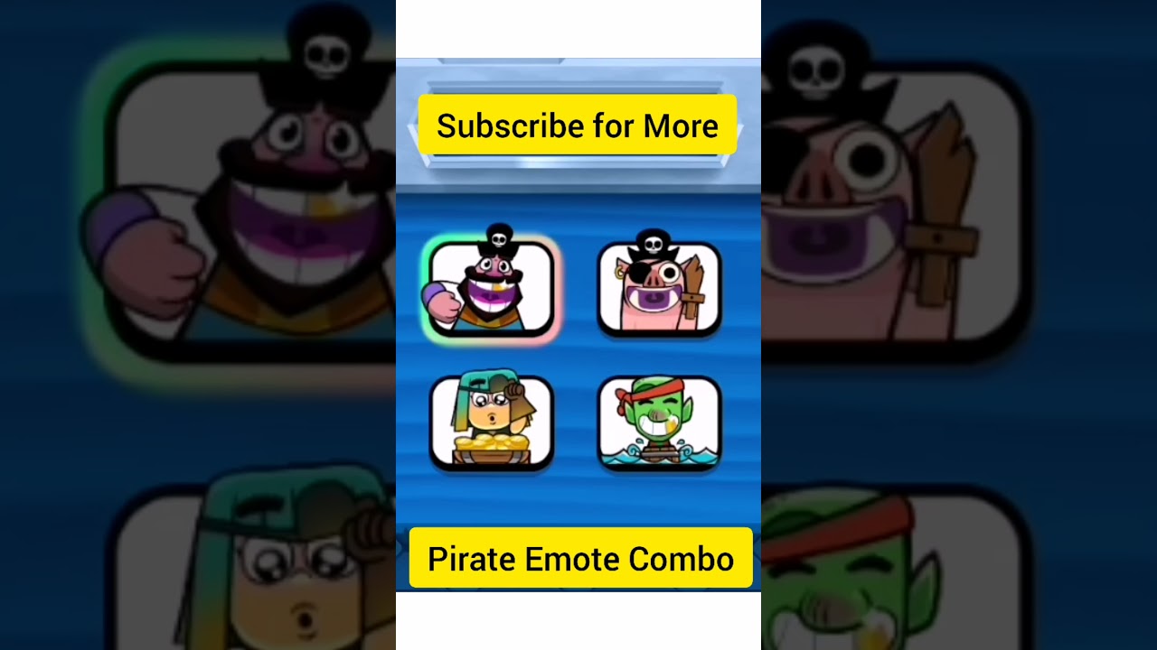 Pirate Emote Combo!  All Pirate Emote in Clash Royale 