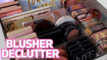 BLUSHER DECLUTTER 2023! SORT MY BEAUTY ROOM WITH ME | Luce Stephenson
