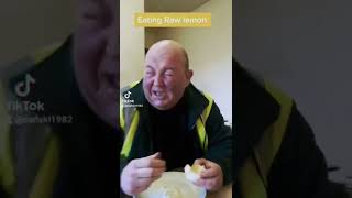 eating a raw lemon #raw #lemon #lemonchallenge #work #funny #humour