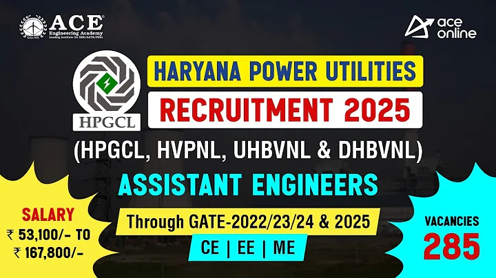 Haryana Power Utilities Recruitment 2025 | Assistant Engineers | Through GATE-2022/23/24 & 2025