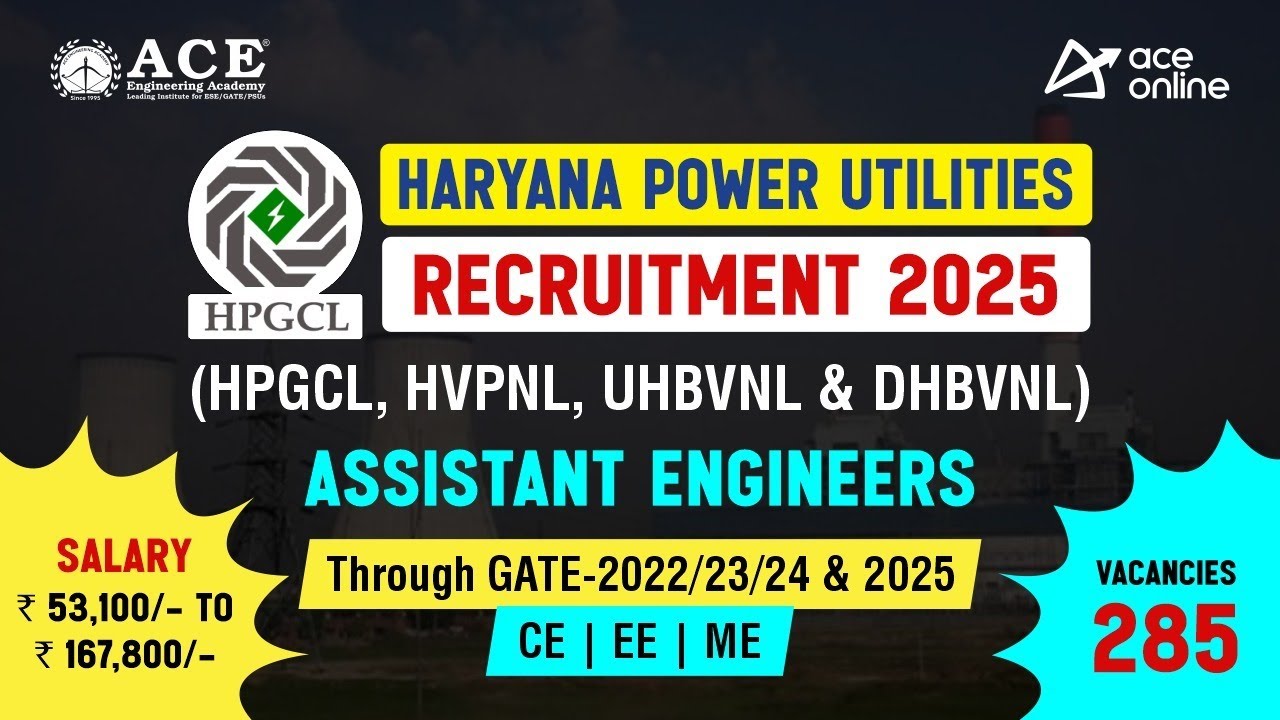 Haryana Power Utilities Recruitment 2025 | Assistant Engineers ...