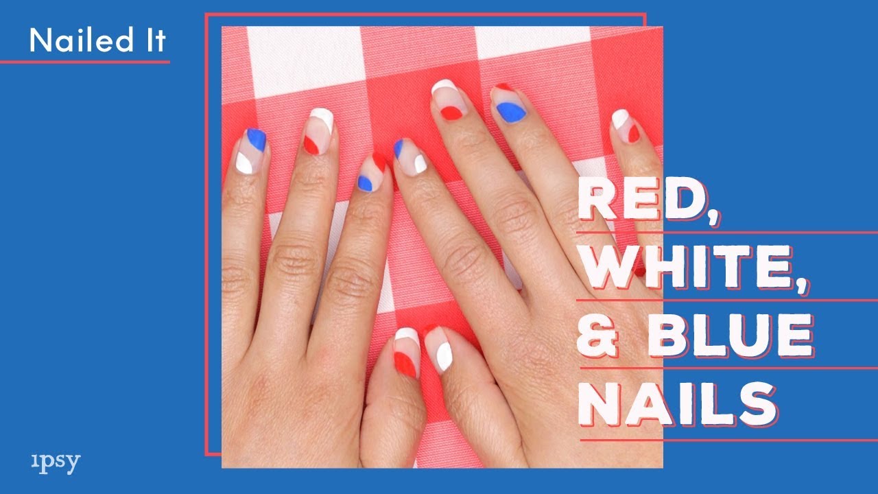 3. Red, White, and Blue Nail Art Design - wide 7