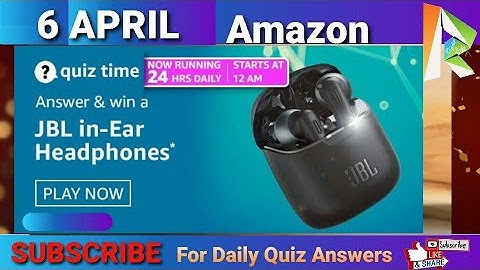 Amazon Daily Quiz Time Answers 6 APRIL | Fun Zone Quiz Time