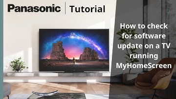 How to check for a software update on a TV running MyHomeScreen