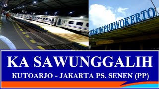 Download lagu KA Sawunggalih masuk stasiun Purwokerto disambut lagu 'ditepi sungai serayu'