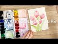 Watercolour Tulips