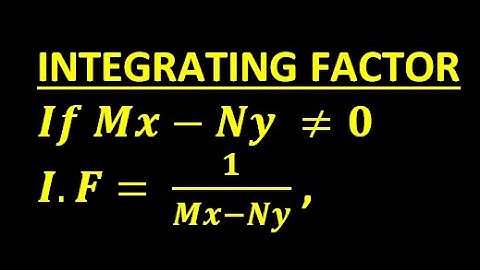 (Chapter 07-Video 12)| Rule 2nd :- Integrating Factor -To Solve Non-Exact Differential Equations.