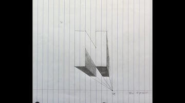 How to draw  the letter "N" in One Point Perspective