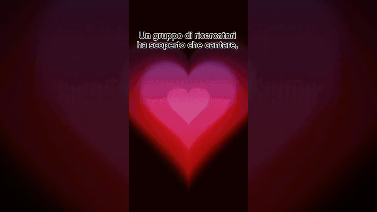 Cantare fa bene per la salute. 