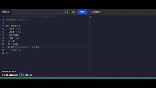 C Program to swap two variables using a temporary variable