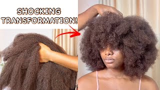 DIY Afro Wig At Home. Use This Technique. No Lace, No Glue Needed