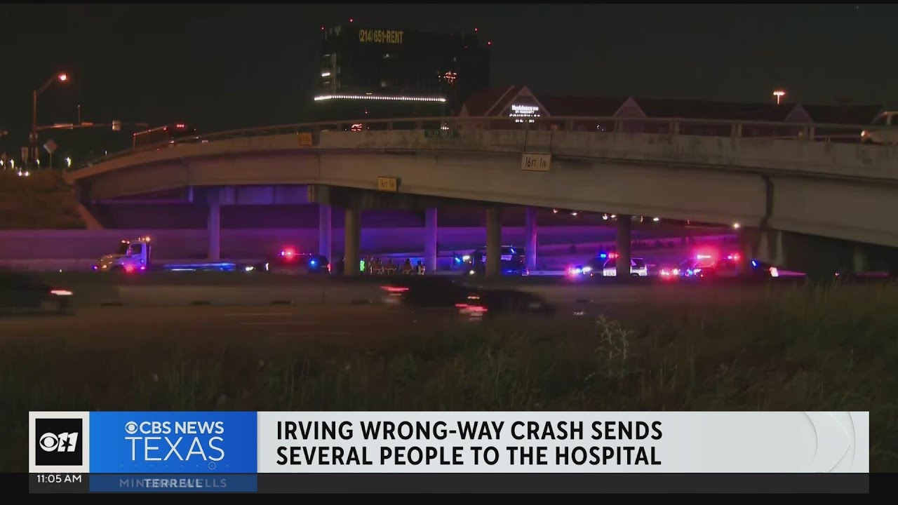 Police say several hospitalized after wrong-way crash in Irving - YouTube