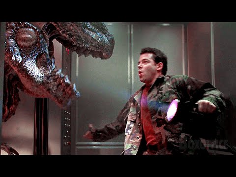 He shares an elevator with a hungry raptor | Godzilla | CLIP 🔥 4K