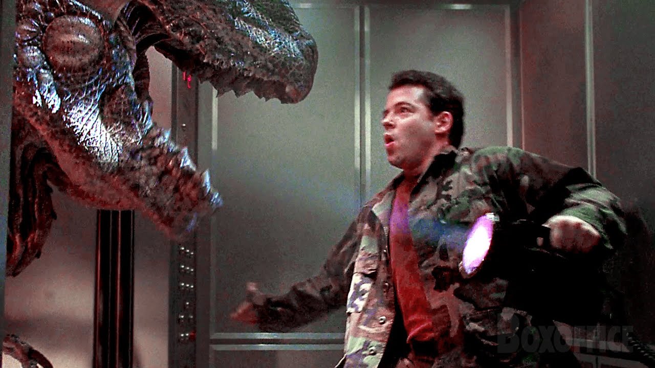 He shares an elevator with a hungry raptor | Godzilla | CLIP 🔥 4K - YouTube