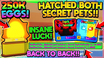 🤑HATCHED 250K+ INFERNAL EGGS!! GOT *BOTH* SECRET PETS!!  - Mining Simulator 2 (Roblox)