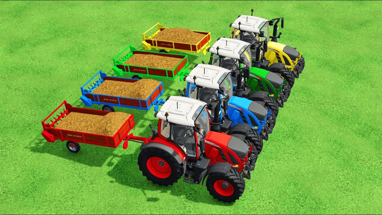 Work with Colors! SAND TRANSPORT with New Holland & KAMAZ TRUCKS! MUDDY ACTION!