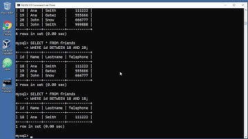 MySQL Tutorial - 21 - BETWEEN - Range of Results