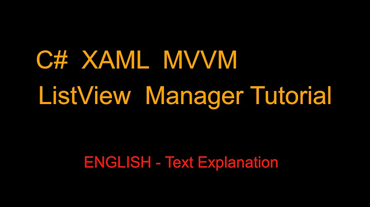 C# MVVM ListView Tutorial