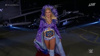 WrestleMania 35 - Charlotte Flair arrives in a helicopter to Metlife Stadium