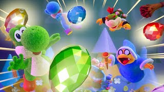 Yoshi's Crafted World 100% Walkthrough Part 1 - Sunshine Station \& Yarcctopus Docks