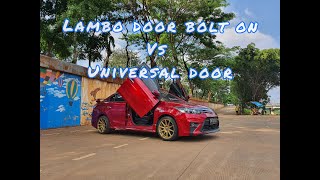 PERBEDAAN LAMBO DOOR BOLT ON DAN UNIVERSAL DOOR