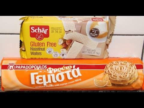 Papadopoulos Orange Cream Cookies & Schär Gluten Free Hazelnut Wafers Review