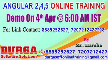 Angular 2,4,5 Online Training in DURGASOFT