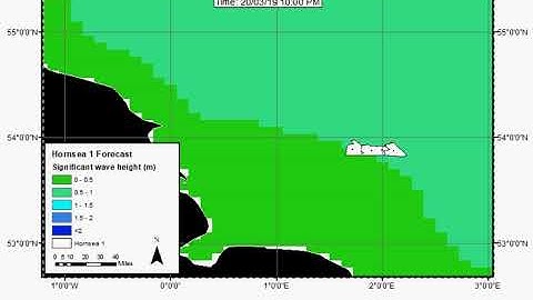 Five-day significant wave height (m) forecast for Hornsea Wind Farm