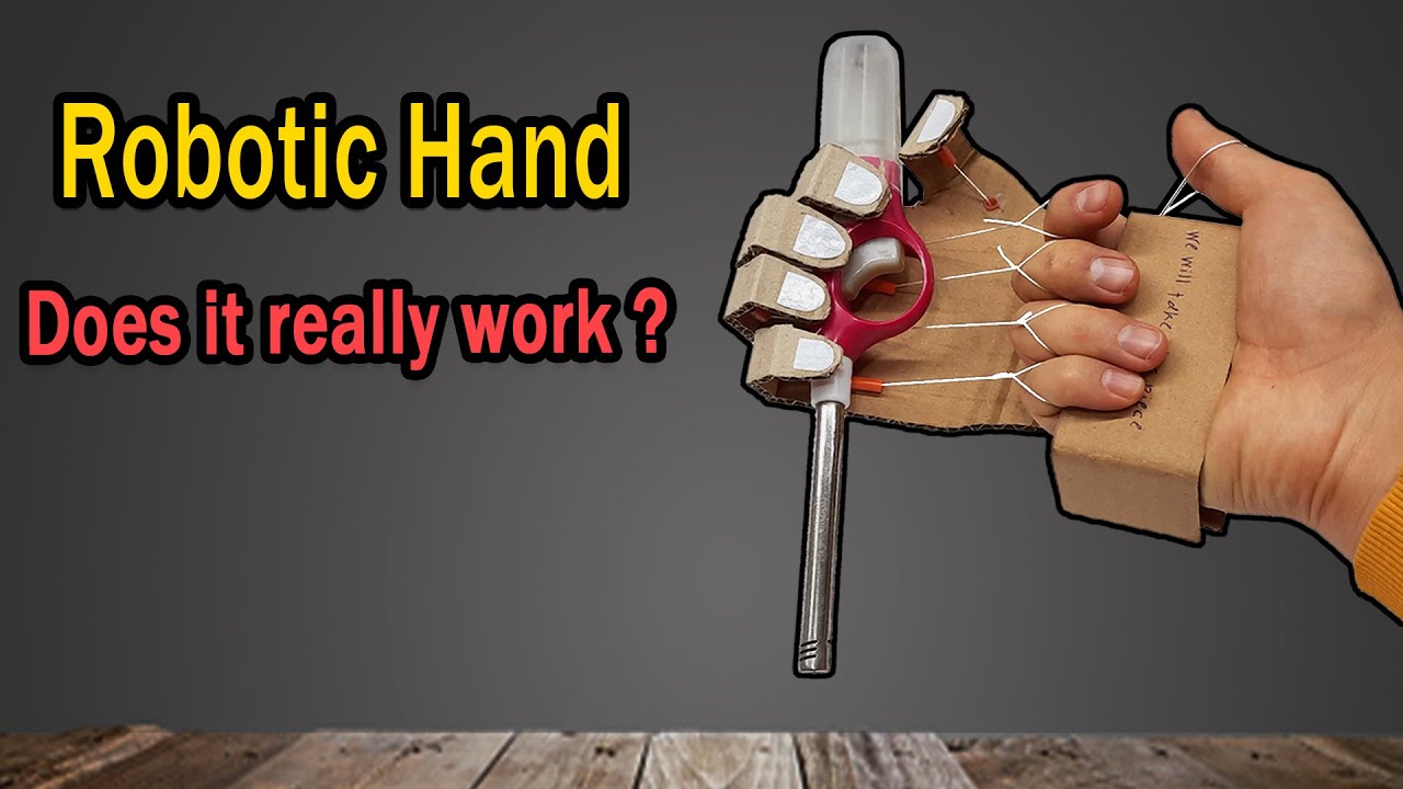 Robotic Hand: How To Make A Robotic Hand At Home #craft - YouTube