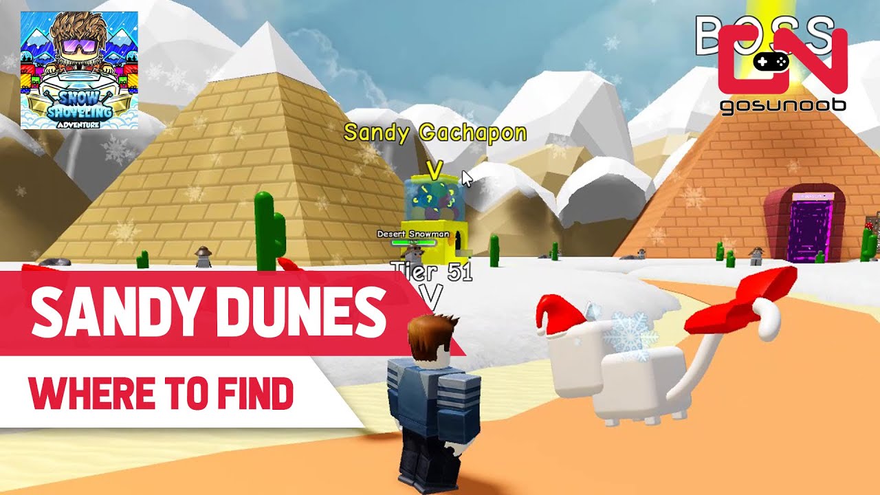 Snow Shoveling Adventure Sandy Dunes Location - How to Enter and Exit