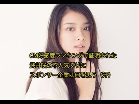 CM好感度ランキングで証明された武井咲の不人気ぶりにスポンサー企業は何を思う（汗）