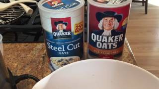 I like to keep the skins in there and perhaps cut apples sliced
smaller disperse flavor! 'lil shuga is my favorite natural sweetener
for oats!