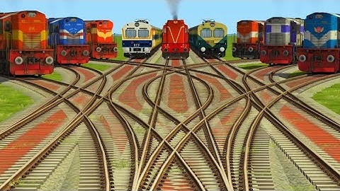 9 INDIAN RAILGADI CROSSING ON STRATE BUMPY RAILROAD / RELROD TRACKS/train sim classic