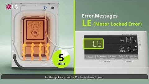 LE Error | Error Code | LG Front Load Washing Machine