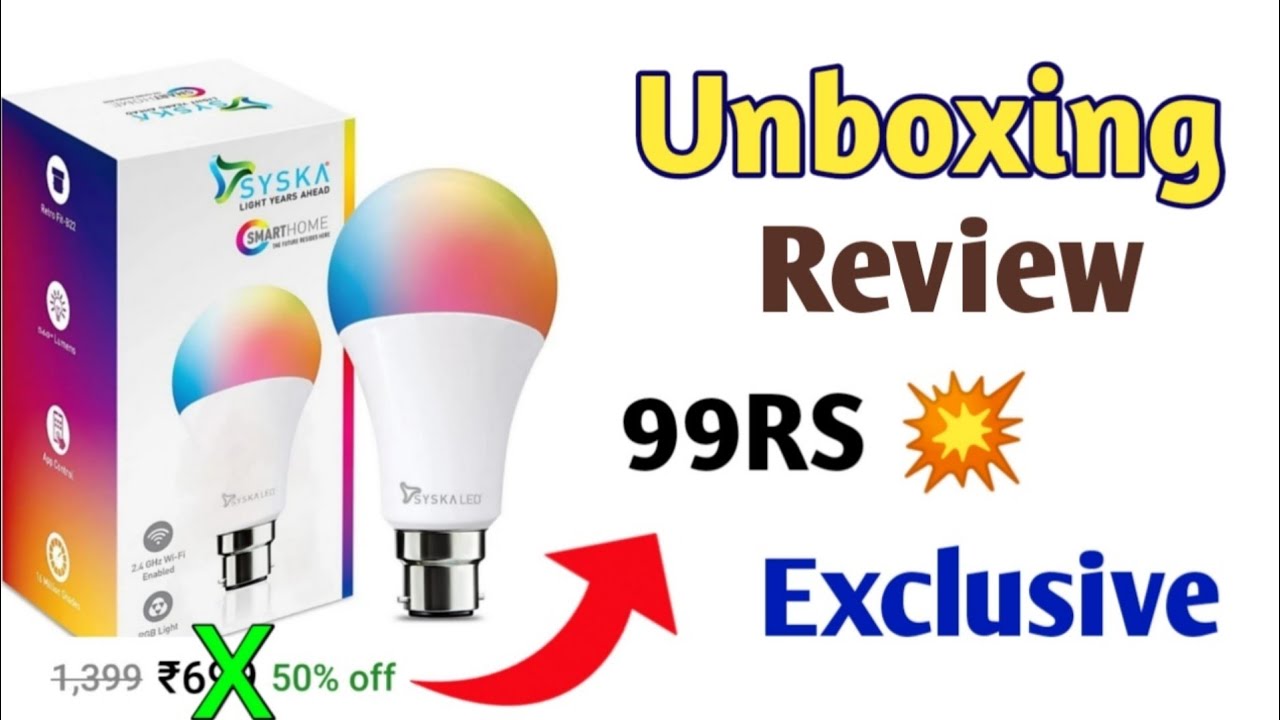 Syska Smart Bulb In Just 99 😍 Diwali Sale 2021 | Syska 9Watt Smart LED Bulb Alexa Inbuilt