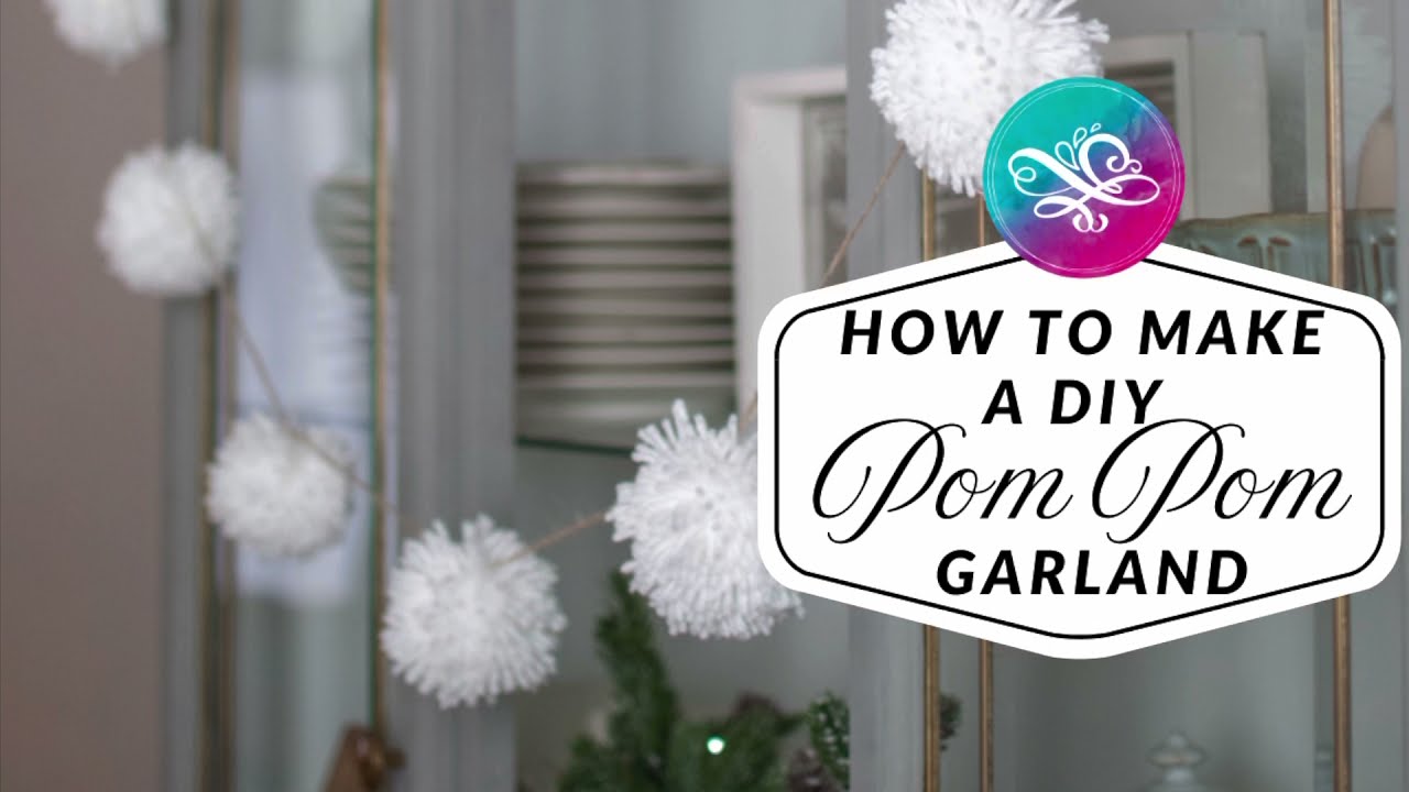 Diy Pom Pom Christmas Garland for Your Tree - The Crafting Nook