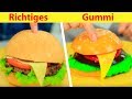 Gummi Essen vs Richtiges Essen