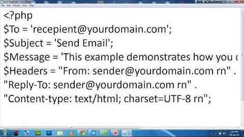 How to Send Email With PHP code