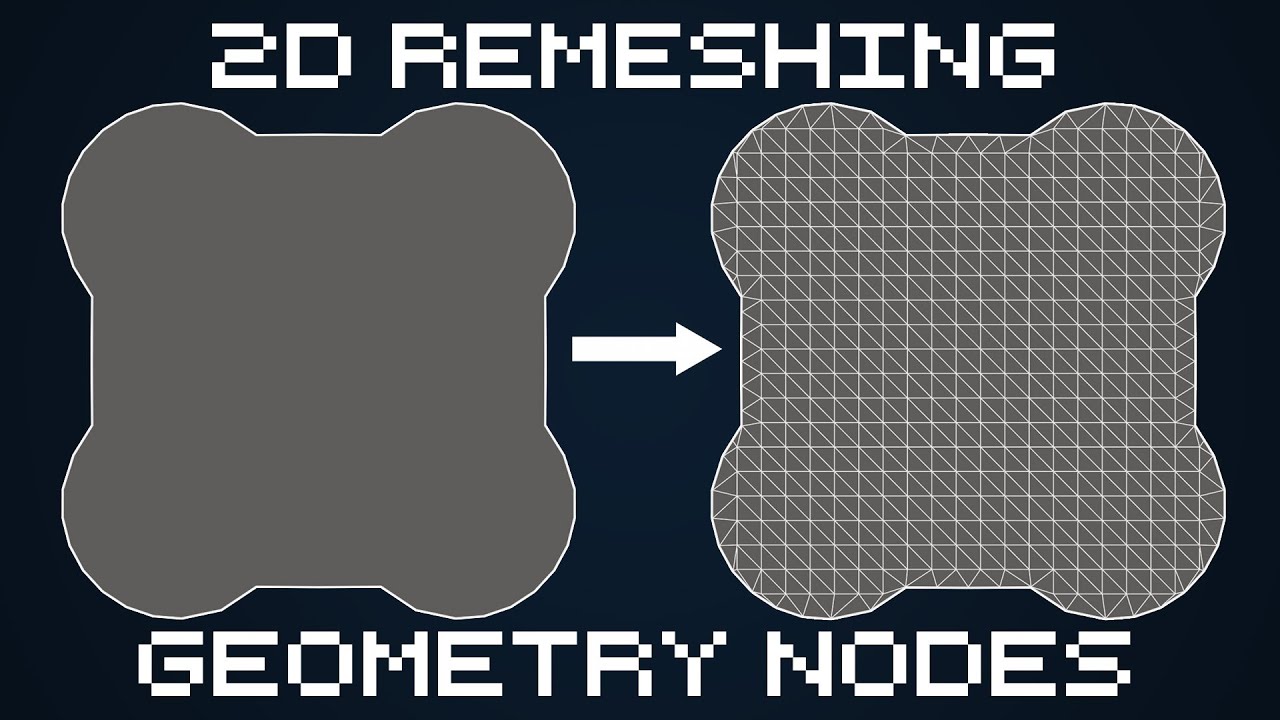 2D/Ngon Remeshing Using Geometry Nodes (Blender 4.5)